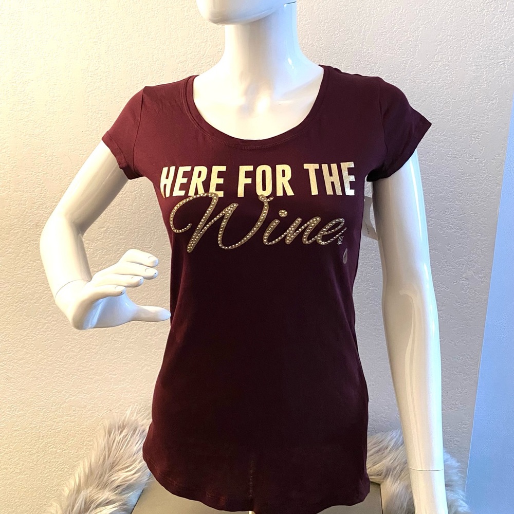 New York & Company Rhinestone Here For The Wine